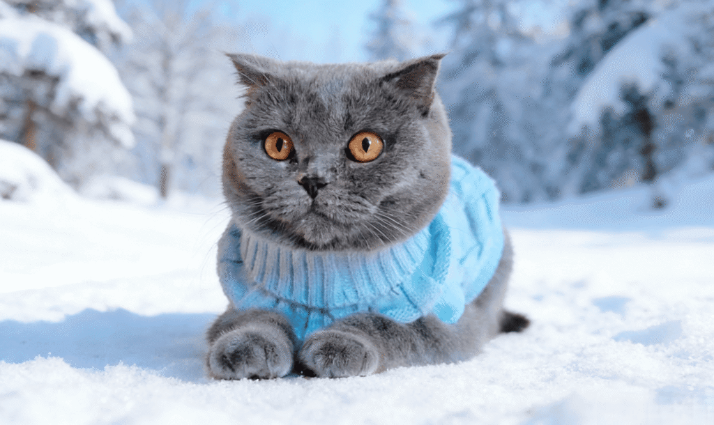 a cat in clothes