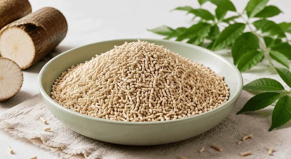 High quality cassava cat litter granules and natural cassava root raw material