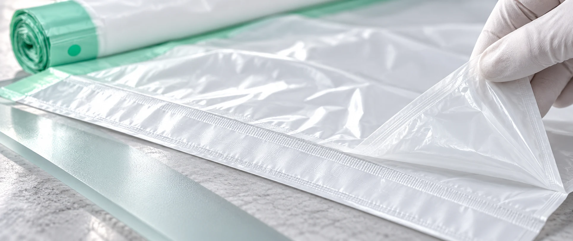 Cat litter liner film and reinforced bottom seal durability detail