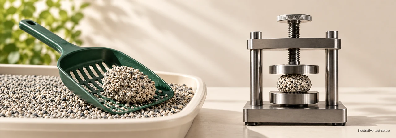 Bentonite cat litter clumping strength