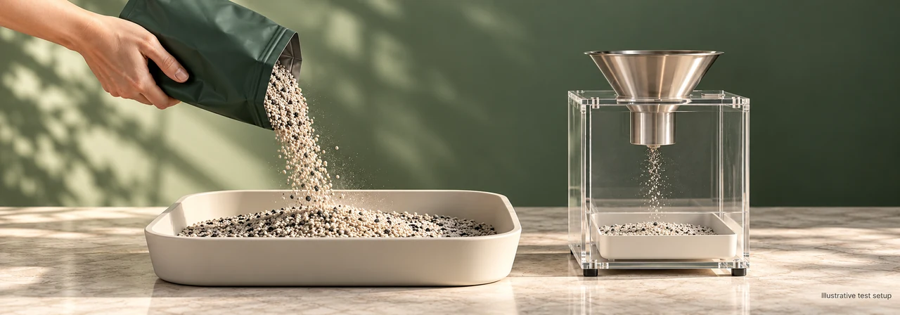 Low-dust bentonite cat litter