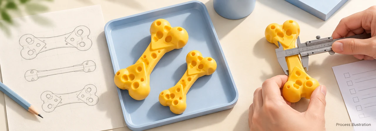 Nylon chew toy custom mold production and quality inspection