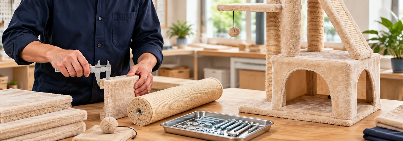 Cat tower component inspection and assembly checks