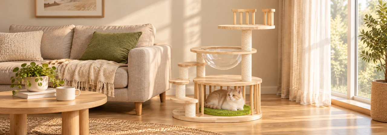 Thai oak, fleece pad, capsule, platform, and finishes