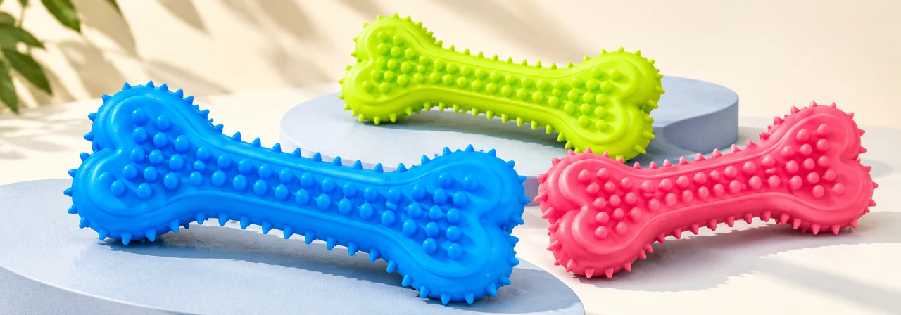 TPR bone shape and spiky surface texture