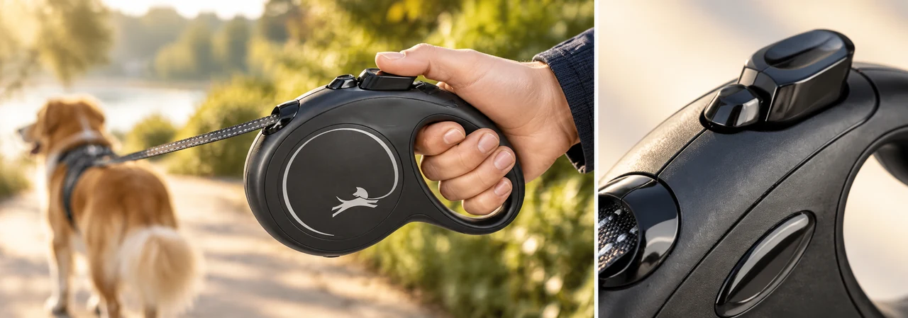 One-handed braking button and ergonomic hand grip