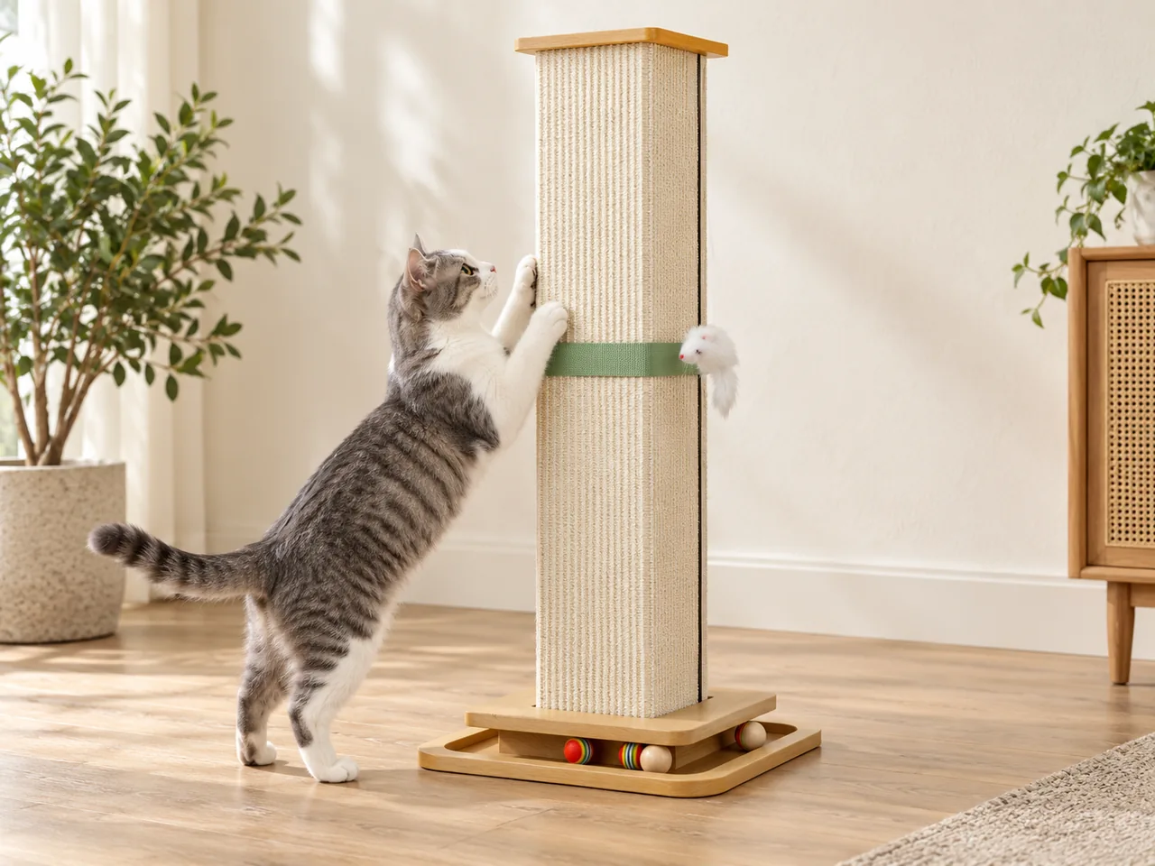Vertical cat scratching post — product image 1